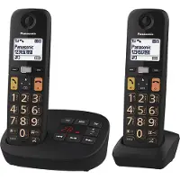 Panasonic KX-TGU132EXB, Analoges/DECT-Telefon, Kabelloses Mobilteil, Schwarz