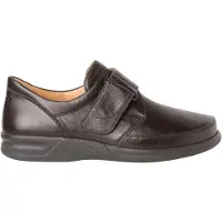 Ganter SENSITIV Kurt K Kletthalbschuhe schwarz/Calf-Glattleder - Größe: UK 7