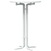 Syfax Bartisch Weiß Ø70x110 cm Holzwerkstoff und Stahl