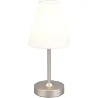 Reality R53621107 Kenny LED Tischleuchte 1,5W ⌀13cm Nickel Matt warmweiss Touch