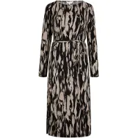 Apricot Zebra-Strick-Mini-Kleid