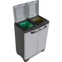 Keter Split Basic, 220 l, Rechteckig, Kunststoff, Grau, Manuell, 680 mm