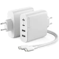 Alogic USB-Ladegerät 4x100 2xUSB-C 2xUSB-A weiß