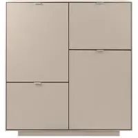 CALICOSY - Sideboard hoch mit 4 Türen, Sanddekor, L107 cm - VIKA