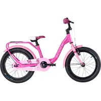 S'Cool 16 Zoll Kinderfahrrad niXe, 1 Gang, Rücktrittbremse & V-Brake, Alu-Rahmen, Schutzbleche, Reflektoren, Pink/Baby Pink, 100–115 cm, ab 4 Jahren