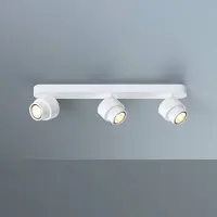 ESCALE LED-Strahler BRUSH, weiß, 50 cm, 3-flg. Metall, dim, 2.700 K