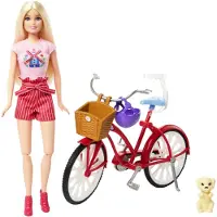 Barbie -Puppe Pink Passport-Set mit Fahrrad, Kleidung und Reisezubehör, Modepuppe, Weiblich, 3 Jahr(e), Mädchen, 330 mm, 500 g