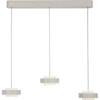 Schöner Wohnen Hängelampe Elmo, dimmbar, creme / amber, für Wohn- / Esszimmer, Metall, Modern