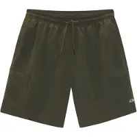 s.Oliver Badeshorts "Malcom", Herren, Gr. M, N-Gr, grün (olive), Microfaser, Obermaterial: 50% Polyester, 50% Polyester (Reborn). Innenslip: 100% Polyester, Badehosen Badeshorts, uni im Cargo-Stil