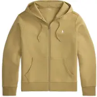 Ralph Lauren für Herren. 710881517502 Hellbraunes Doppelstrick-Sweatshirt mit Reißverschluss (S), Lässig, Baumwolle