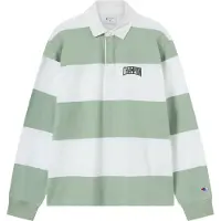 Champion "COLLEGE Striped Heavy Jersey Polo" Langarm-Design, mit Knopfleiste, gerader Abschluss