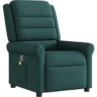 Syfax Massagesessel Dunkelgrün Stoff