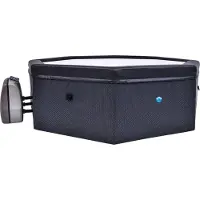 NetSpa Octopus Outdoor Whirlpool halbstarr achteckig für 4-6 Personen 193 x 73 cm schwarz