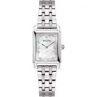 Bulova Nur Zeit Silber Kollektion Sutton Tank Ladies - frau