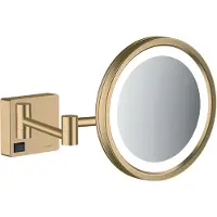 Hansgrohe Rasierspiegel AddStoris mit LED, Wandmontage, brushed bronze