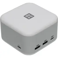 Xtrememac X-Cube PRO - Netzteil - 6-in-1 - 130 Watt - PD, SuperSpeed - 6 Ausgabeanschlussstellen (USB, USB-C, HDMI, RJ-45, 24-polig USB-C (100 Watt Durchleitung)