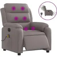 Syfax Massagesessel Elektrisch Taupe Stoff