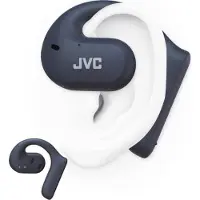 JVC True Wireless Earbuds, Open Ear Design, IPX4, Mikrofon-Muting, 17 Std. Laufzeit, BT 5.1, (Blau)
