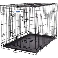 Lendo Online Hundebox klappbar 76x47x55 cm Schwarz Stahl