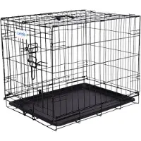 Lendo Online Hundebox klappbar 60x43x49,5 cm Schwarz Stahl
