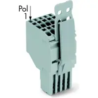 Wago 2020-204/143-000 2-Leiter-Federleiste,Push-in CAGE CLAMP,1,5 mm2,grau 2020204143000 - 50 Stück