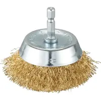Makita Topfbürste, Ø 63 mm, gewellt, verzinkt, 1/4-Sechskant