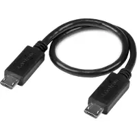 StarTech.com .com USB OTG Kabel - Micro USB auf Micro USB - St/St - 20cm, 0,203 m, Micro-USB B, Micro-USB B, Schwarz