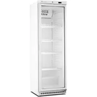 Saro Kühlschrank, Glastür - weiß, Modell ARV 430 CS PV, weißer Kühlschrank mit Glastür für die Lebensmittelaufbewahrung, 1 Stück