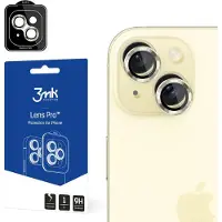 3MK Lens Protection Pro iPhone 15 6.1" żółty/yellow Ochrona na obiektyw aparatu z ramką montażową 1s