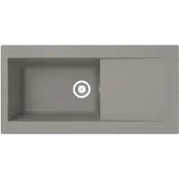 Respekta Einbau Küchen Spüle Granit Mineralite 100 x 50 Beton Grau Denver
