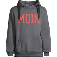 Salzhaut Hoodie HEFF - MOIN Anthra-Neon Red | Gr.: S