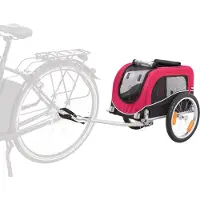 Trixie 12813, Fester Transportbox, Fahrrad-Träger für Haustiere, Hund, 20 kg, Frontlader, Schwarz, Rot