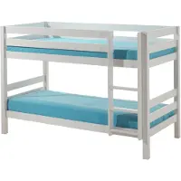 Molecule Vipack Etagen-Hochbett Pino - Kiefer massiv weiß lackiert, Maße: 210 cm x 140 cm x 105 cm; PISBZG14