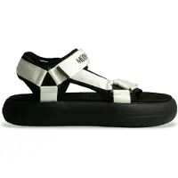 Moon Boot für Damen. 80D2420030 Icon Slide Sandalen schwarz (40), Wohnung, Klettverschluss, Lässig