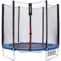 Arebos Gartentrampolin Ø244 cm | Mit Netz, Leiter & gepolsterten Pfosten