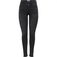 ONLY "ONLWAUW HW DOU BUT CUT SKINNY DNM EXT" Materialmix, skinny fit