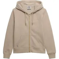 Superdry für Damen. W2012672A Essential Logo Ziphood Kapuzenjacke beige (S), Lässig, Baumwolle