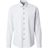 Bugatti Streifenhemd "Button-Down-Kragen", Herren, Gr. M, Normalgrößen, 70, braun, Canvas, 100% Baumwolle, gestreift, normal, Hemden Streifenhemd, im Streifen-Design