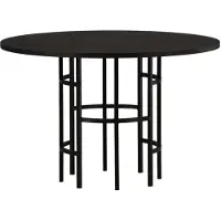 Furnlux Classic FURNLUX Dining Table Copenhagen Black 115cm / Hauptfarbe: Schwarz / Abmessungen: 115 x 115 x 74 cm
