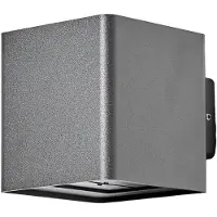 LUCANDE Aaron Außenwandleuchte IP54 Graphite - , Aaron, Schwarz, für Balkon, Metall, Modern