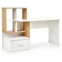 Halmar Schreibtisch Grosso 149x105x50 cm Computertisch für Homeoffice Weiß/Eiche