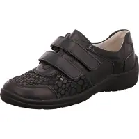 Waldlaufer Hesna Damenschuhe Halbschuhe Bequem Klettschuh Schwarz Freizeit, Schuhgröße:EUR 39 | UK 6