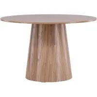 Furnlux Classic FURNLUX Dining Table Lanzo Walnut 120cm / Hauptfarbe: Braun / Abmessungen: 120 x 120 x 75 cm