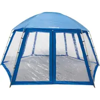 Steinbach Pooldach 600 x 520 x 280 cm | blau | für Pools bis Ø 457 cm