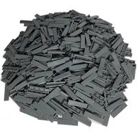 LEGO 500x Fliese 1x4, Dunkelgrau