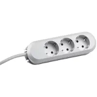 Bachmann SMART Steckdosenleiste 3x Schutzkontakt, genietet, weiß, 5 m