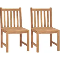 Syfax Gartenstühle 2 Stk. Massivholz Teak