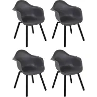 Voordeeldrogisterij Design-Stuhl im 4er-Set "Montreux" grau/anthrazit