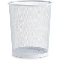 Zeller Papierkorb PRESENT, weiß, B:29,5cm H:35cm Ø:29,5cm, Metall, Mülleimer, Papierkorb