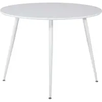 Furnlux Classic FURNLUX Dining Table Plaza White 100cm / Hauptfarbe: Weiß / Abmessungen: 100 x 100 x 75 cm